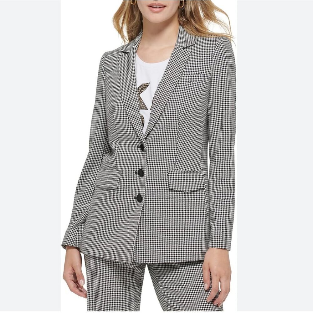 Karl Lagerfeld Paris Houndstooth blazer